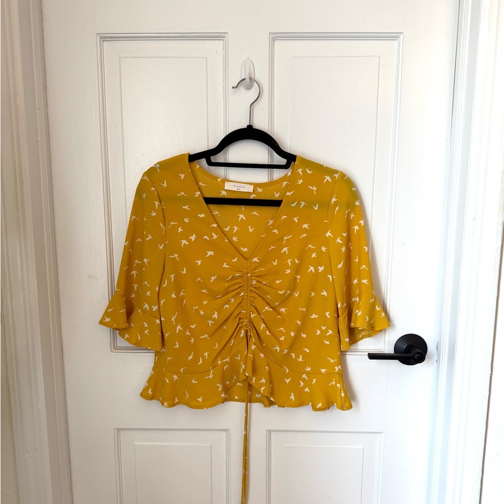 Elodie Yellow Blouse Top